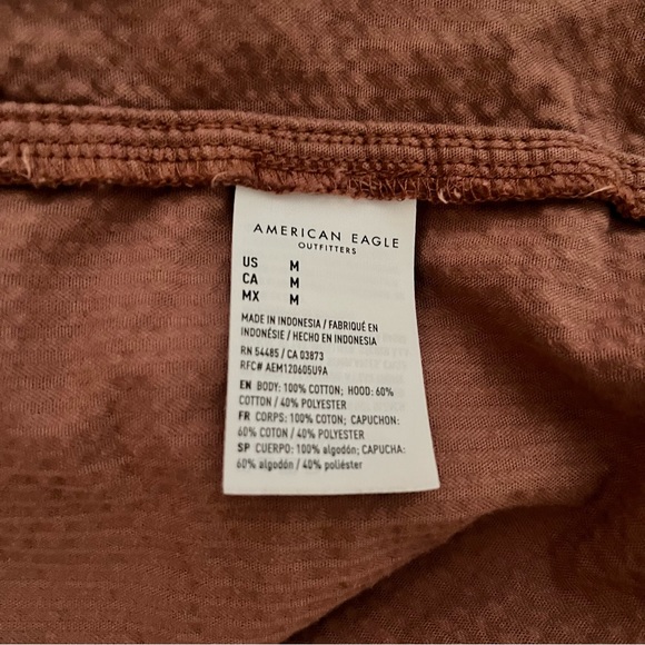 AE Cropped Corduroy Hooded Jacket Plum - size M - Picture 7 of 7